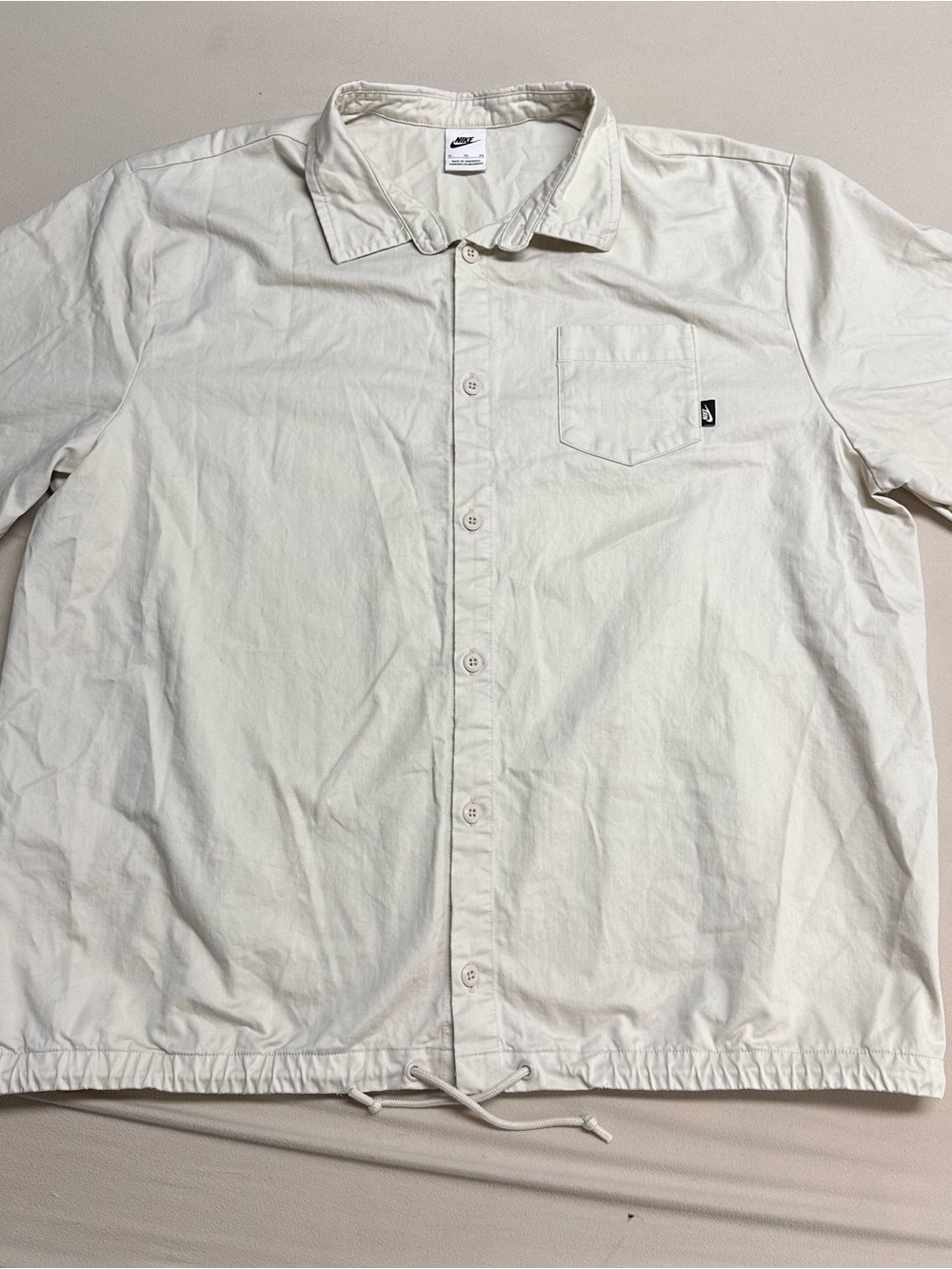 Nike Club Short Sleeve Button-Down Shirt Loose Fit Men’s XL DX0898-104